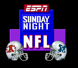 ESPN Sunday Night NFL title screen for Sega Genesis